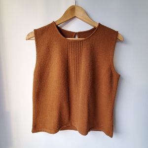 Chocolate Brown Sleeveless Top Tank Top